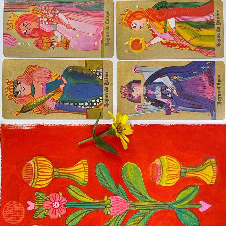 🃏 Discover the Joy of Pipspeak Tarot – 78 Cards, 10.3 x 6 cm, French Language, Marseille-Style Deck