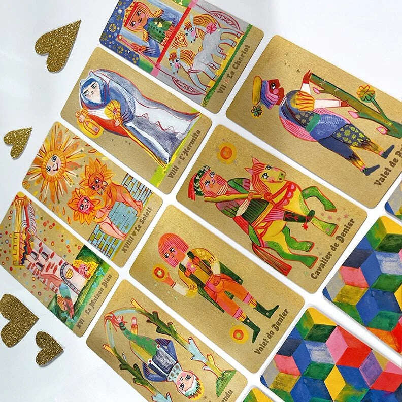 🃏 Discover the Joy of Pipspeak Tarot – 78 Cards, 10.3 x 6 cm, French Language, Marseille-Style Deck
