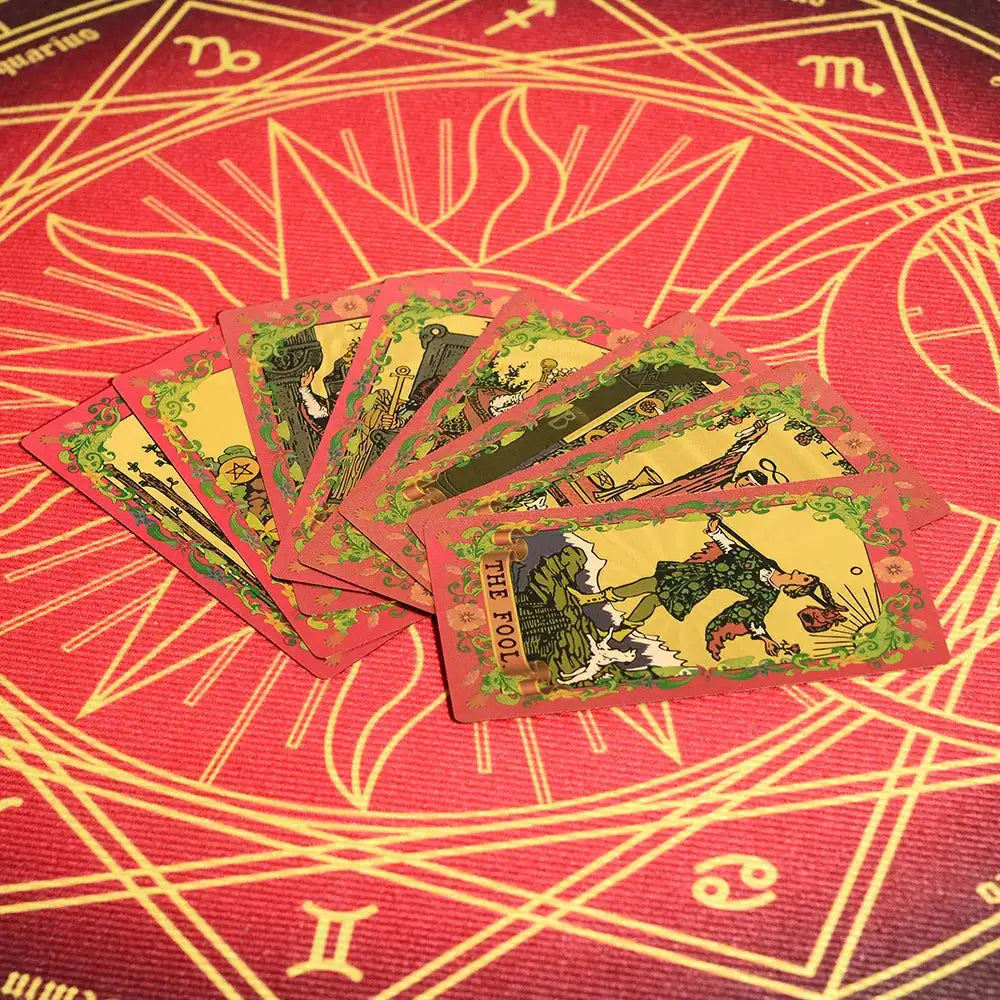 💖 Pink Tarot Deck – Durable Waterproof 78 Cards with Glitter Luxury Finish in Gift Box for Beginners and Collectors