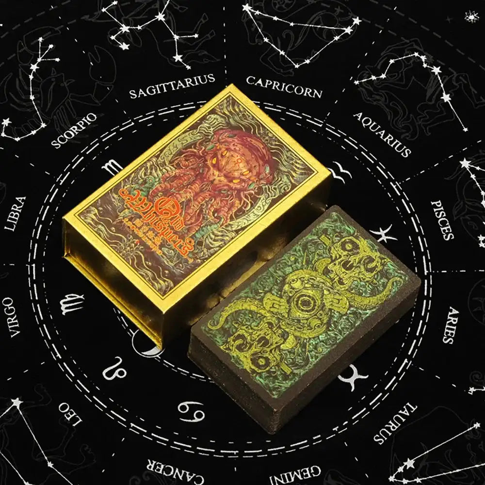 💖 Pink Tarot Deck – Durable Waterproof 78 Cards with Glitter Luxury Finish in Gift Box for Beginners and Collectors Cthulhu King