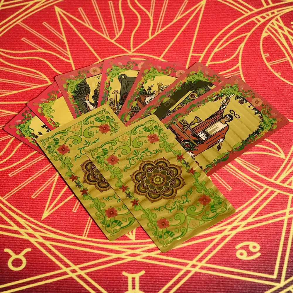 💖 Pink Tarot Deck – Durable Waterproof 78 Cards with Glitter Luxury Finish in Gift Box for Beginners and Collectors