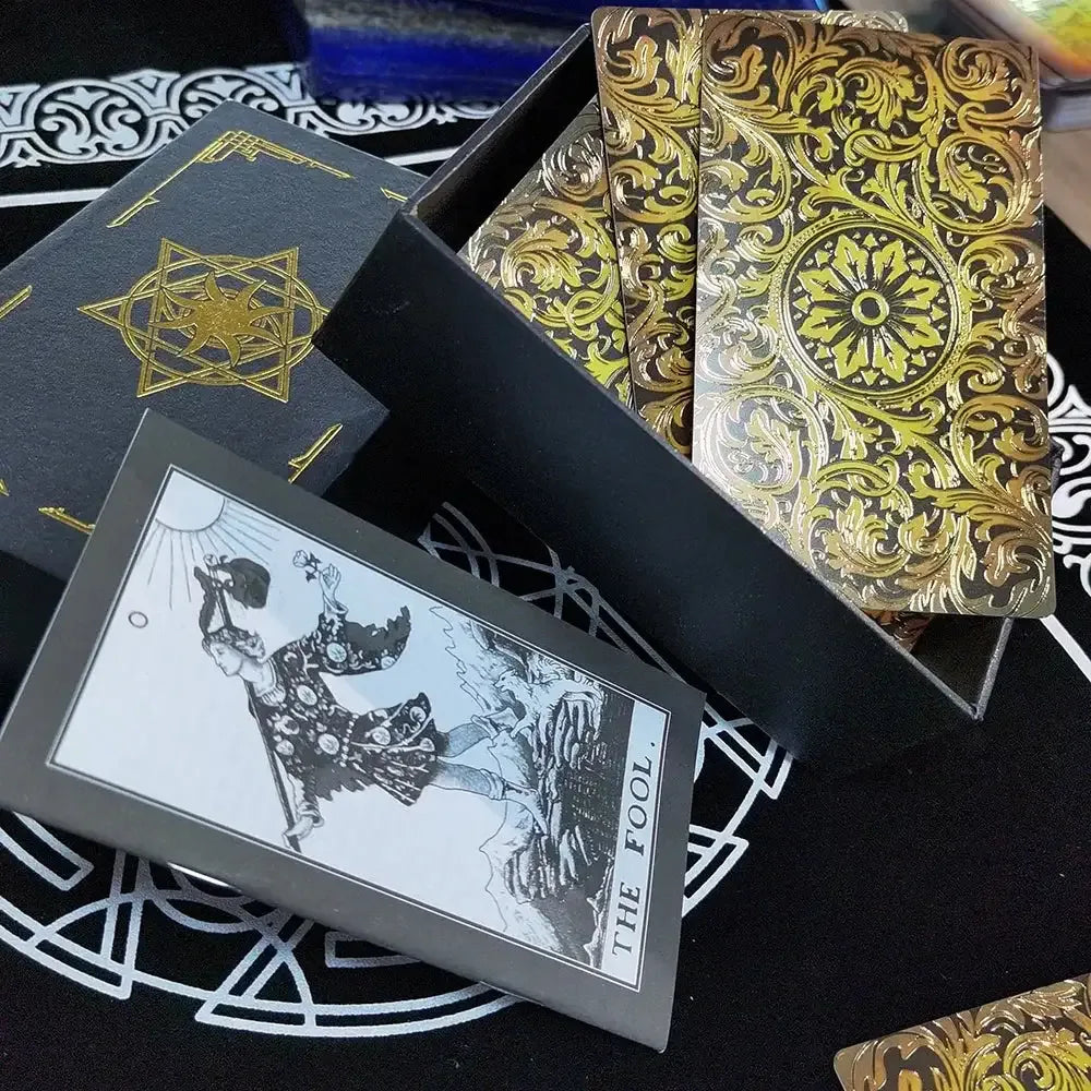 💖 Pink Tarot Deck – Durable Waterproof 78 Cards with Glitter Luxury Finish in Gift Box for Beginners and Collectors Phnom Penh borderles