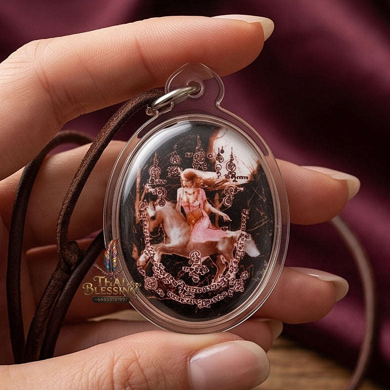 Divine Celestial Maiden & Sovereign Romantic Magnetism Sacred Locket Thida Thep Small Edition Phra Achan Tet Rangsi Thai Amulet Collectible Thai Blessing Co By RURUECHA