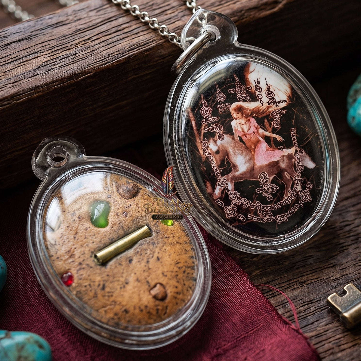 Divine Celestial Maiden & Sovereign Romantic Magnetism Sacred Locket Thida Thep Small Edition Phra Achan Tet Rangsi Thai Amulet Collectible Thai Blessing Co By RURUECHA