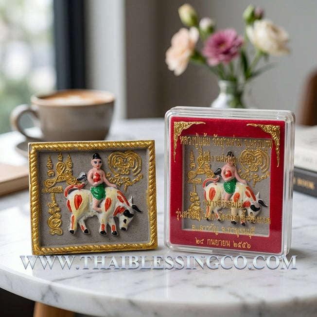 ✨ Divine "Kuman Khi Wua" Wealth-Riding Guardian by the Immortal Legend Luang Pu Yam (Wat Sam Ngam) at Wat Chong Kling: Authentic Thai Prosperity Amulet for Fast-Acting Luck, Household Security, and Business Miracles