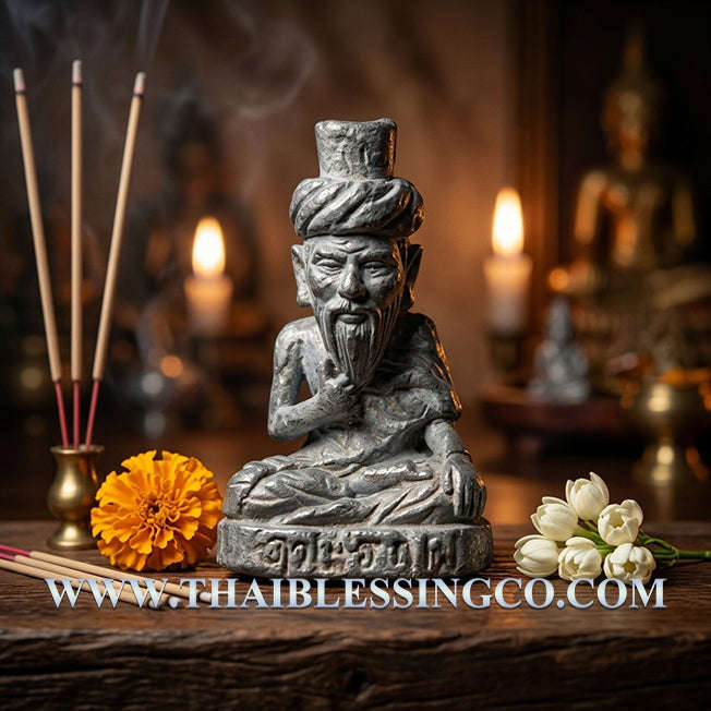 ✨ Divine "Lersi Ta Fai" (The Fire-Eyed Boromkhru) – 2018 Sacred Alchemical Lead Edition (Takuang Ouan) by Arjan Plian Hatayanon: Authentic Khao Or Lineage Hermit for Supreme Authority, Miracle Riches, and Unstoppable Success (B.E. 2561)