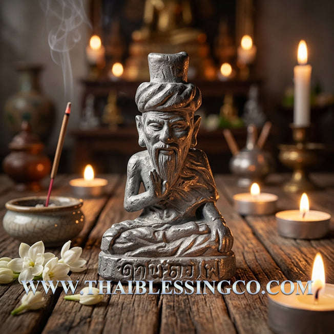 ✨ Divine "Lersi Ta Fai" (The Fire-Eyed Boromkhru) – 2018 Sacred Alchemical Lead Edition (Takuang Ouan) by Arjan Plian Hatayanon: Authentic Khao Or Lineage Hermit for Supreme Authority, Miracle Riches, and Unstoppable Success (B.E. 2561)