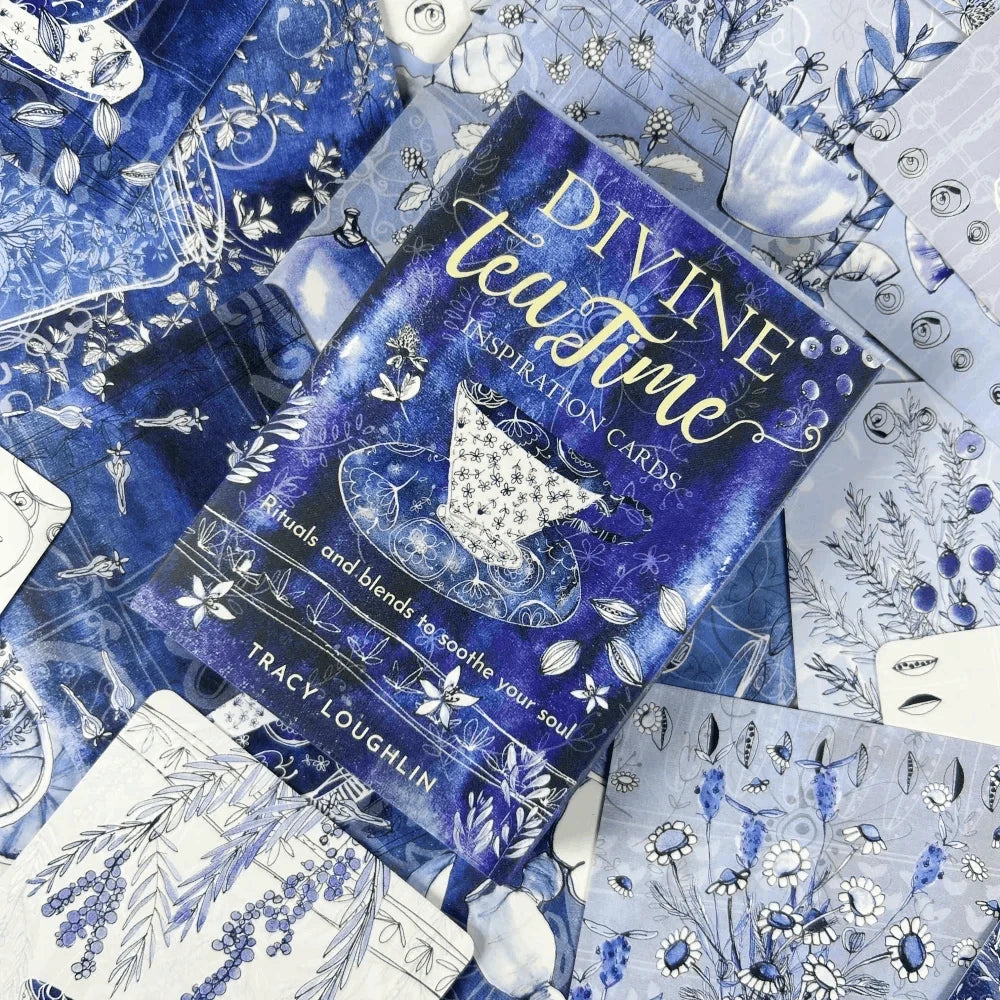 Divine Tea Time Inspiration Oracle Cards – 40 Cards English Edition for Family Gathering, Divination & Board Games