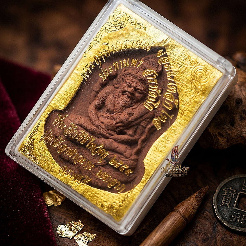 ✨ Divine Wisdom & Protection – Ruesi Narai Herbal Iron Sand Amulet by Luang Pu Def for Luck & Spiritual Power ✨ Thai Blessing Co By RURUECHA