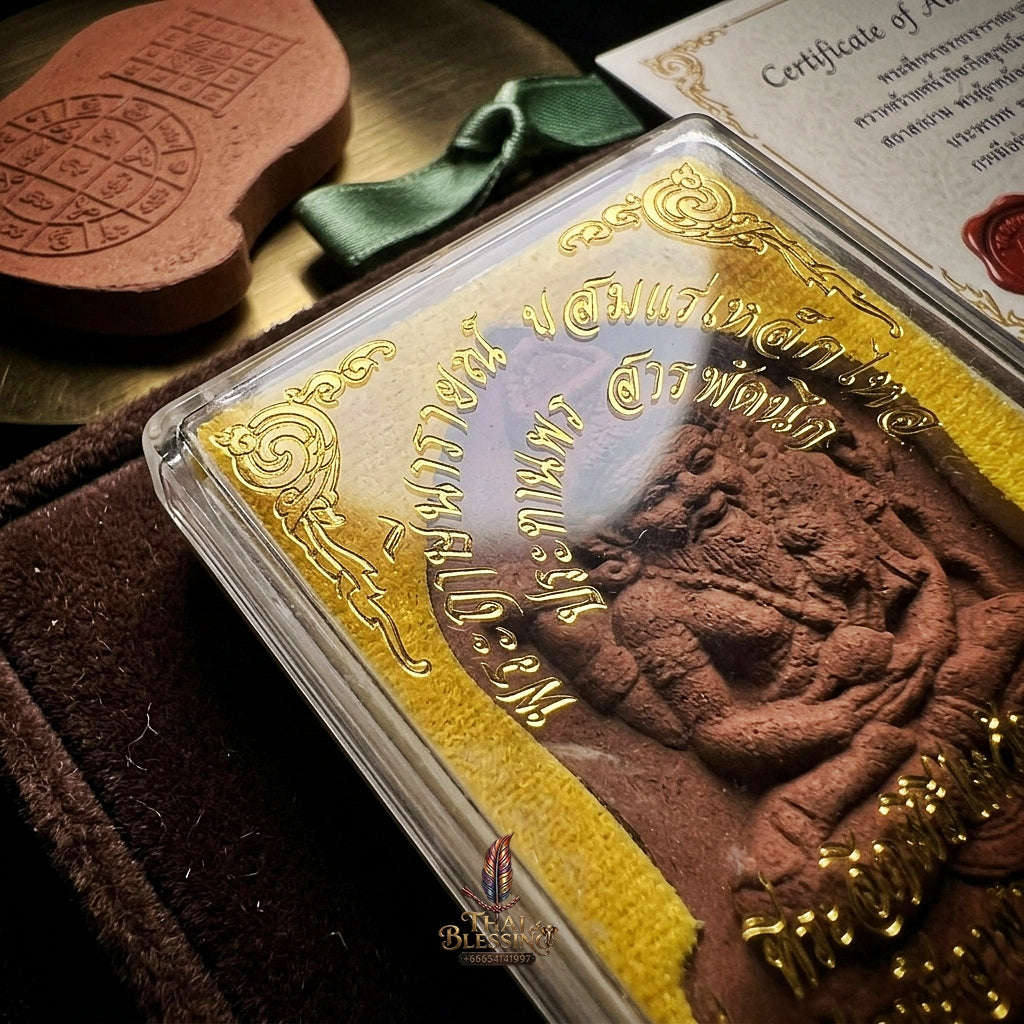 ✨ Divine Wisdom & Protection – Ruesi Narai Herbal Iron Sand Amulet by Luang Pu Def for Luck & Spiritual Power ✨ Thai Blessing Co By RURUECHA