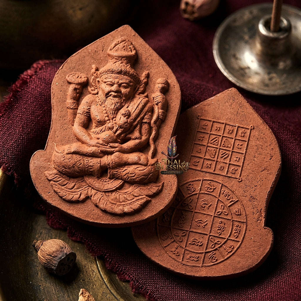 ✨ Divine Wisdom & Protection – Ruesi Narai Herbal Iron Sand Amulet by Luang Pu Def for Luck & Spiritual Power ✨ Thai Blessing Co By RURUECHA