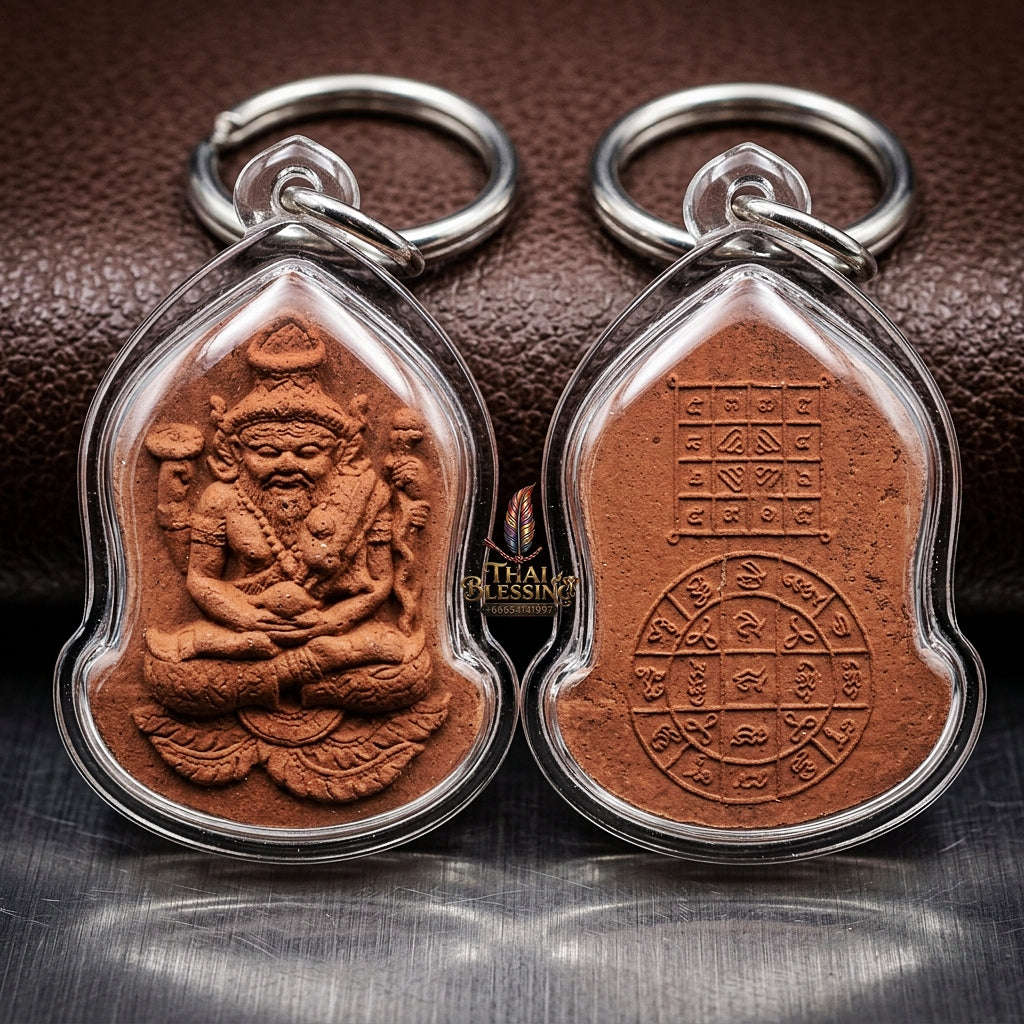✨ Divine Wisdom & Protection – Ruesi Narai Herbal Iron Sand Amulet by Luang Pu Def for Luck & Spiritual Power ✨ Thai Blessing Co By RURUECHA