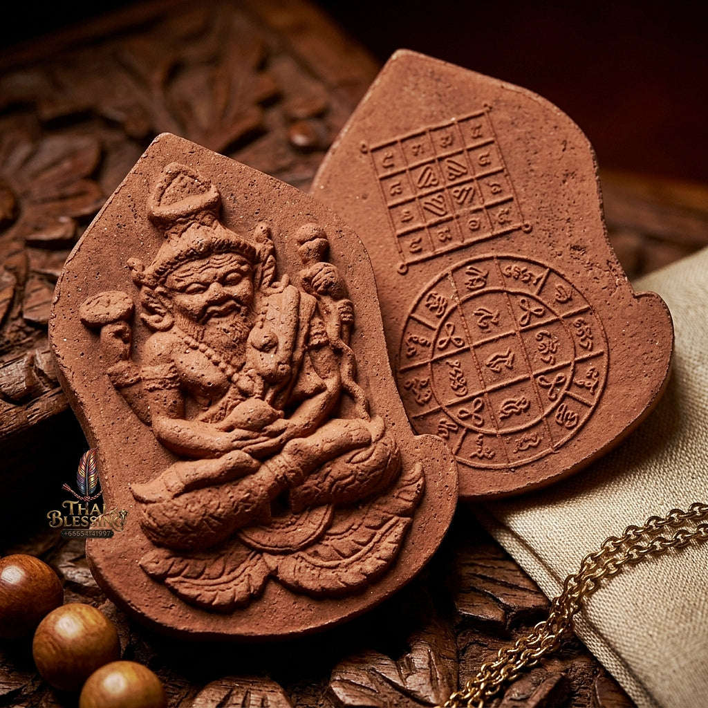 ✨ Divine Wisdom & Protection – Ruesi Narai Herbal Iron Sand Amulet by Luang Pu Def for Luck & Spiritual Power ✨ Thai Blessing Co By RURUECHA