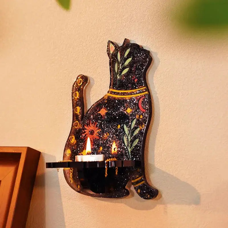 🧚♀️ DIY Jewelry & Candle Holder Resin Mold – Silicone Wall-Mounted Fairy Dragon, Cat, Snake, and Moth Totem Trays for Handmade Crystal Decor