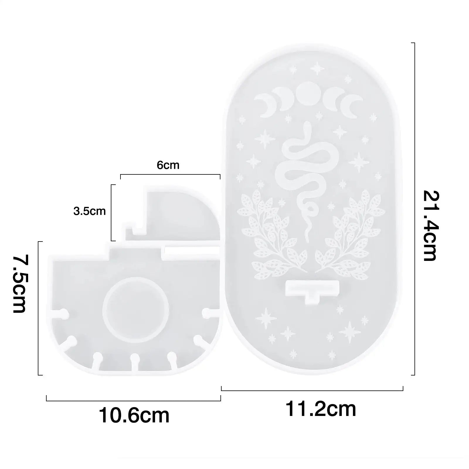 🧚♀️ DIY Jewelry & Candle Holder Resin Mold – Silicone Wall-Mounted Fairy Dragon, Cat, Snake, and Moth Totem Trays for Handmade Crystal Decor 02