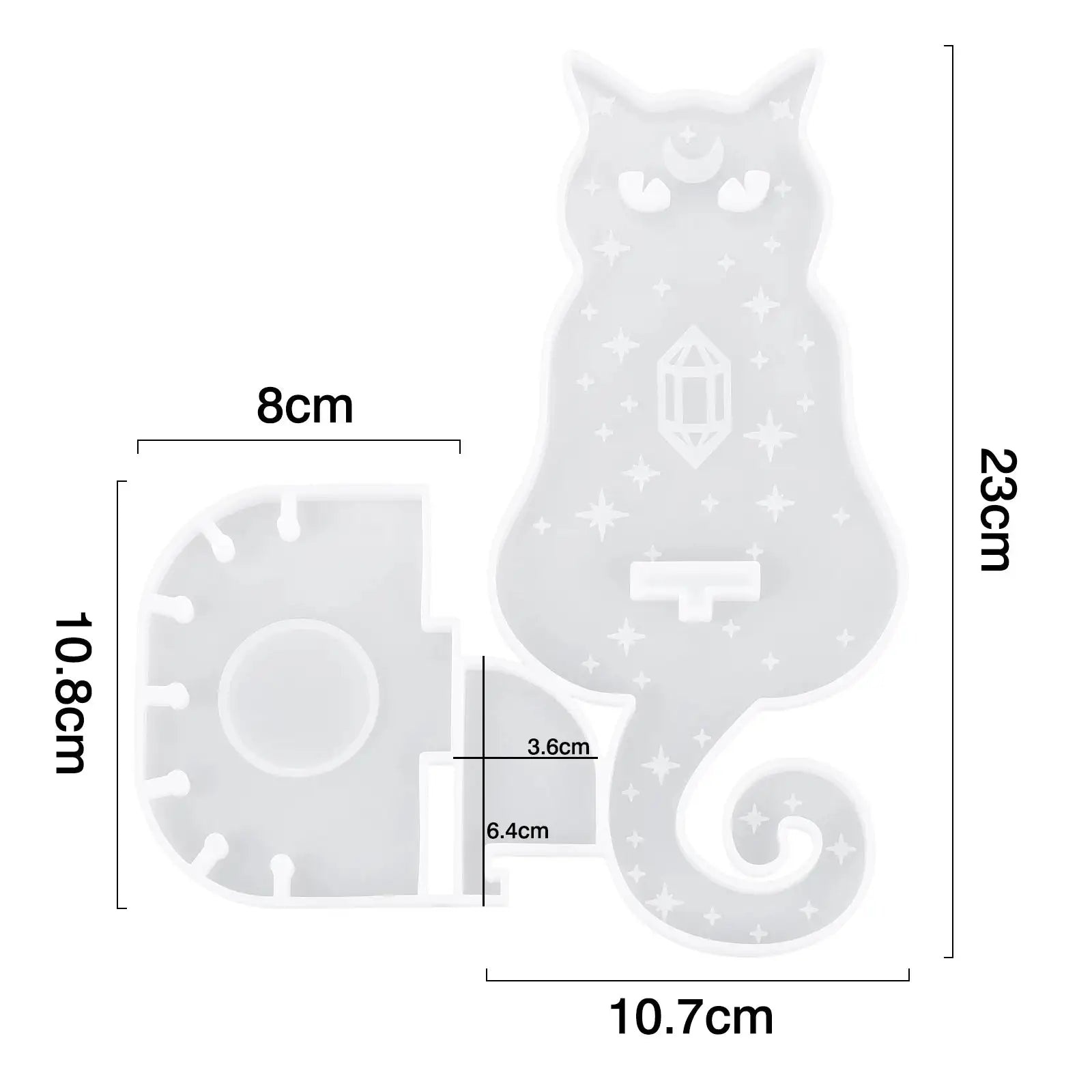 🧚♀️ DIY Jewelry & Candle Holder Resin Mold – Silicone Wall-Mounted Fairy Dragon, Cat, Snake, and Moth Totem Trays for Handmade Crystal Decor 01