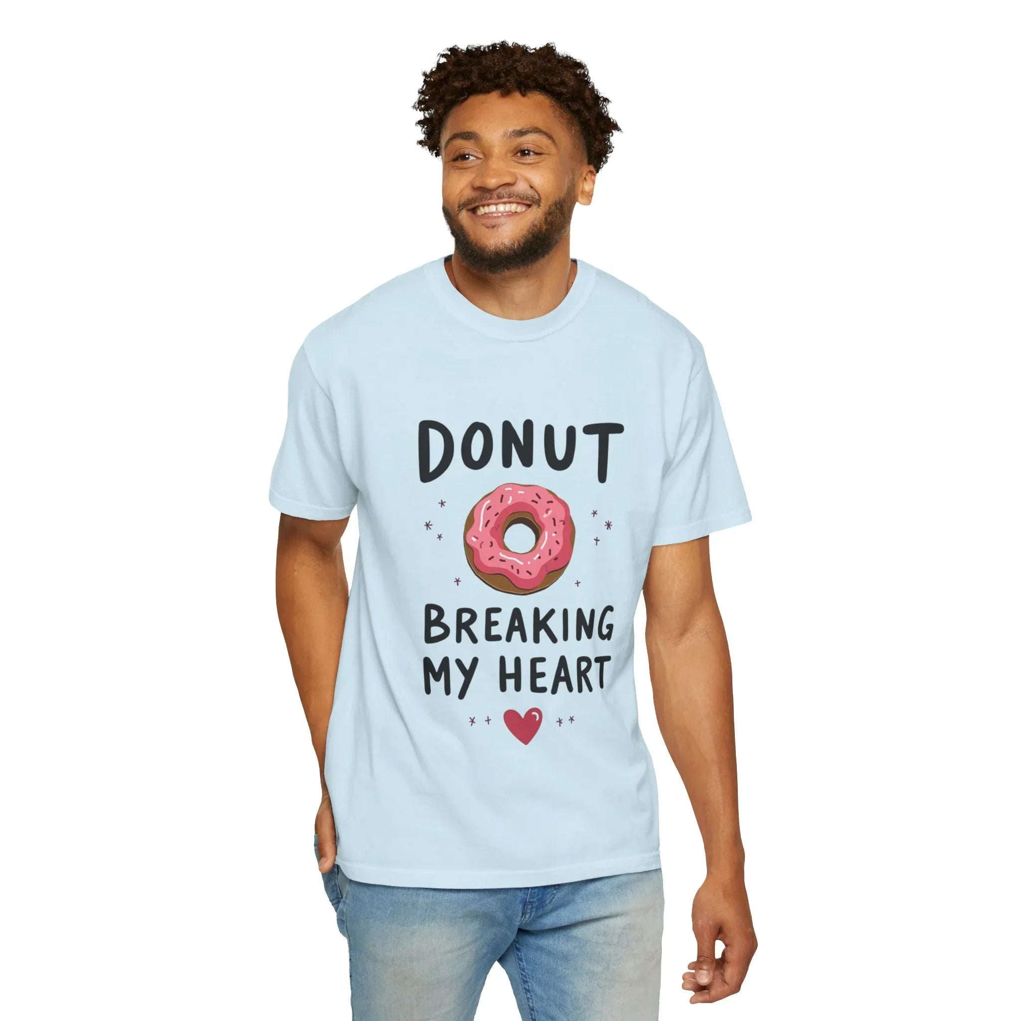 Donut Breaking My Heart Shirt, Cute Pink Donut Tee, Funny Dessert Pun T-Shirt, Bakery Brunch Coffee Graphic, Valentine Gift