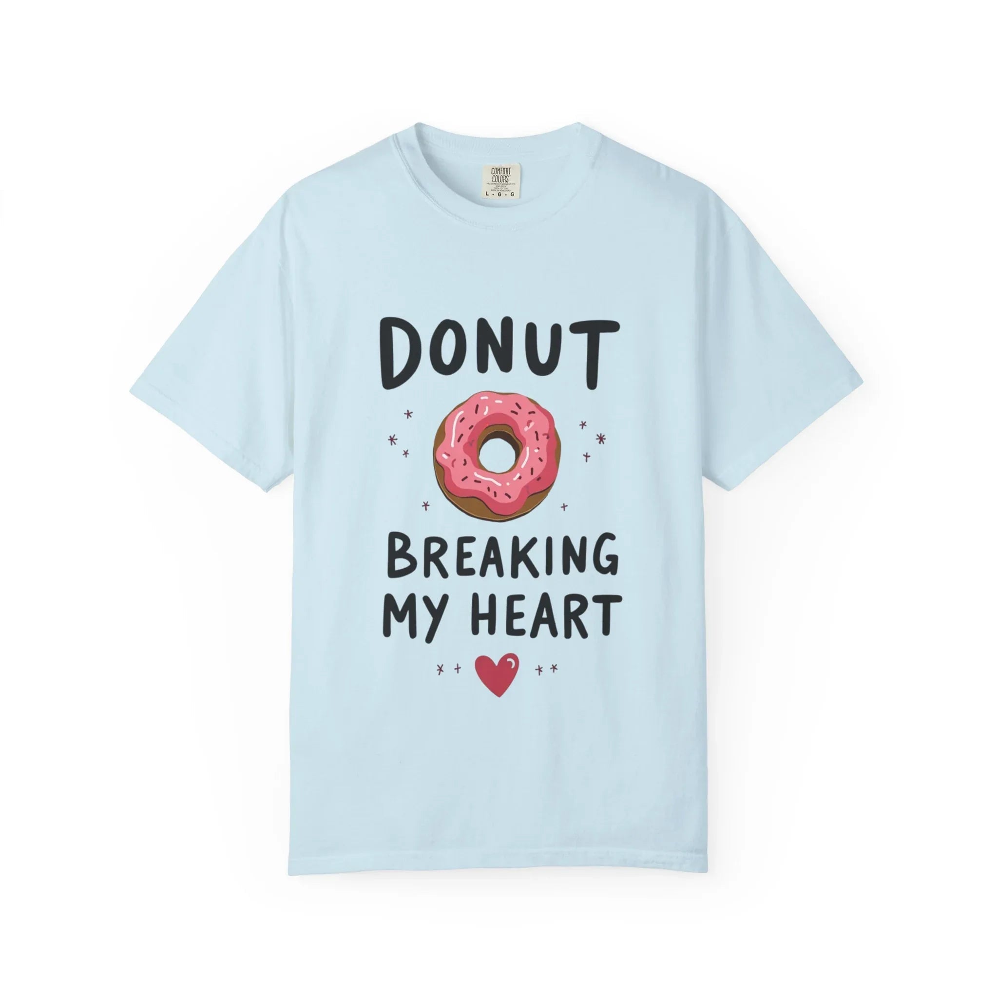 Donut Breaking My Heart Shirt, Cute Pink Donut Tee, Funny Dessert Pun T-Shirt, Bakery Brunch Coffee Graphic, Valentine Gift Chambray