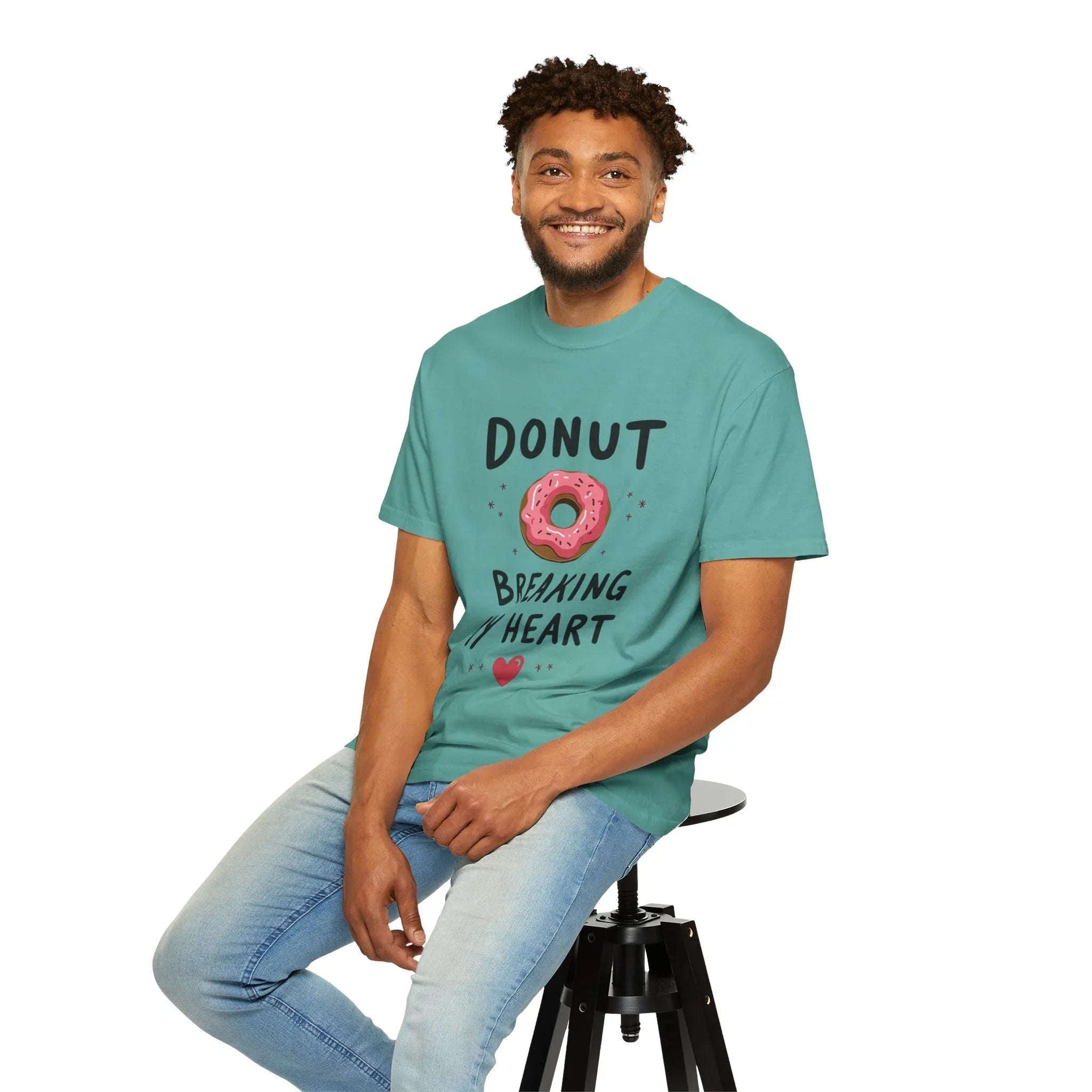 Donut Breaking My Heart Shirt, Cute Pink Donut Tee, Funny Dessert Pun T-Shirt, Bakery Brunch Coffee Graphic, Valentine Gift