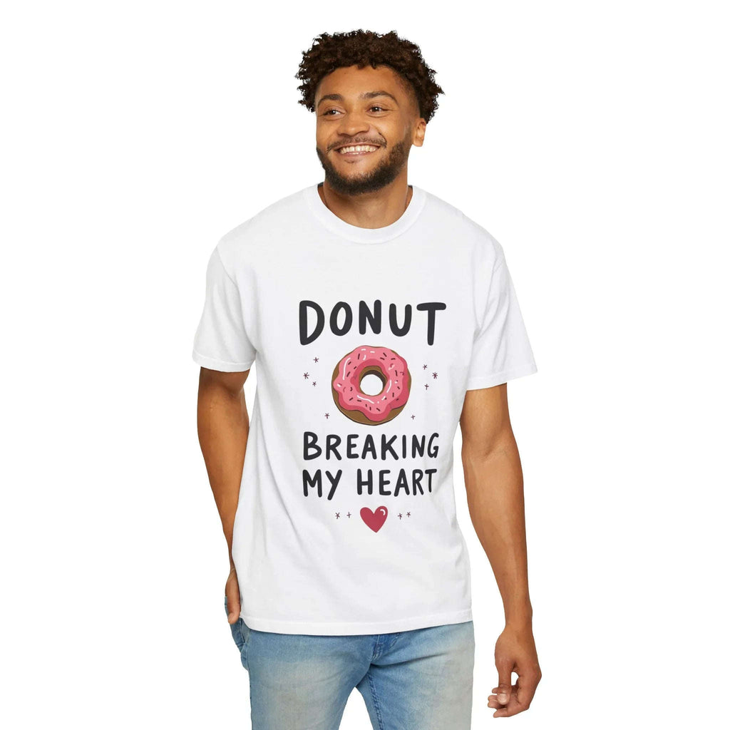 Donut Breaking My Heart Shirt, Cute Pink Donut Tee, Funny Dessert Pun T-Shirt, Bakery Brunch Coffee Graphic, Valentine Gift