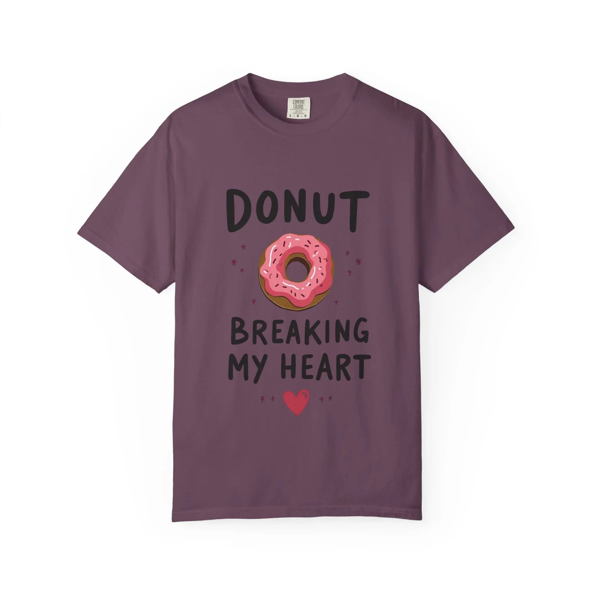 Donut Breaking My Heart Shirt, Cute Pink Donut Tee, Funny Dessert Pun T-Shirt, Bakery Brunch Coffee Graphic, Valentine Gift Berry M
