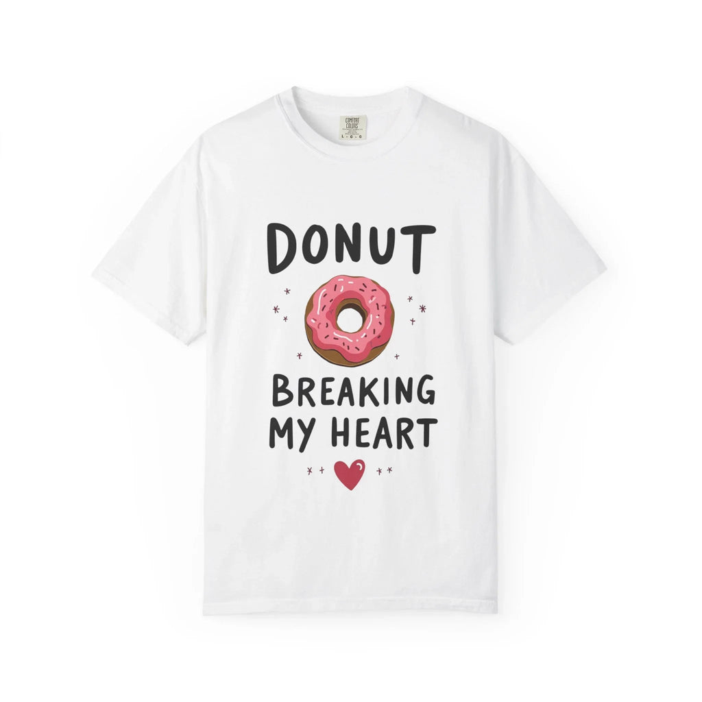 Donut Breaking My Heart Shirt, Cute Pink Donut Tee, Funny Dessert Pun T-Shirt, Bakery Brunch Coffee Graphic, Valentine Gift
