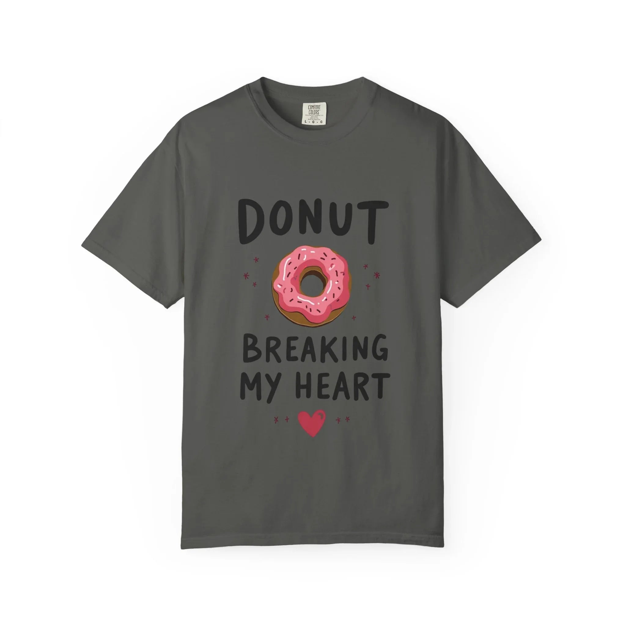 Donut Breaking My Heart Shirt, Cute Pink Donut Tee, Funny Dessert Pun T-Shirt, Bakery Brunch Coffee Graphic, Valentine Gift Pepper