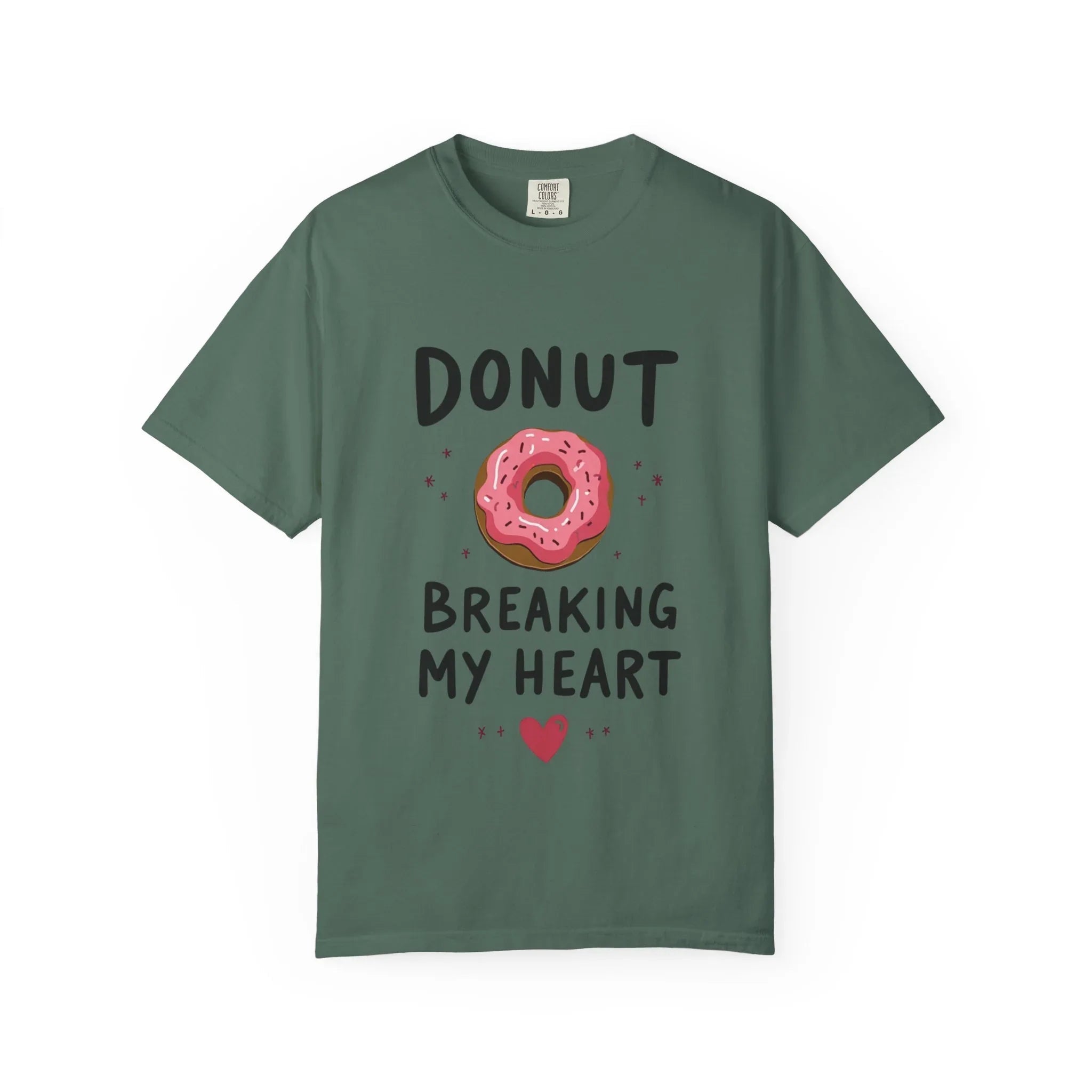 Donut Breaking My Heart Shirt, Cute Pink Donut Tee, Funny Dessert Pun T-Shirt, Bakery Brunch Coffee Graphic, Valentine Gift Blue Spruce