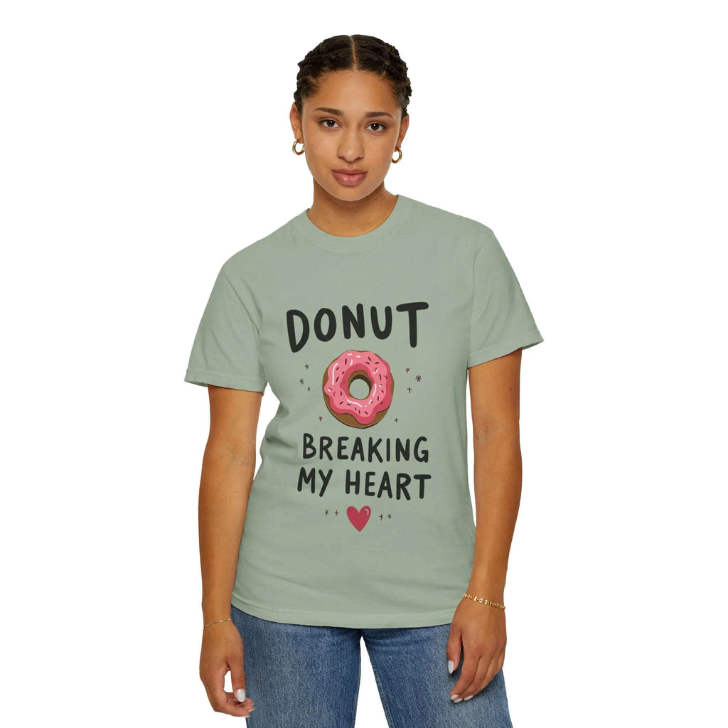 Donut Breaking My Heart Shirt, Cute Pink Donut Tee, Funny Dessert Pun T-Shirt, Bakery Brunch Coffee Graphic, Valentine Gift
