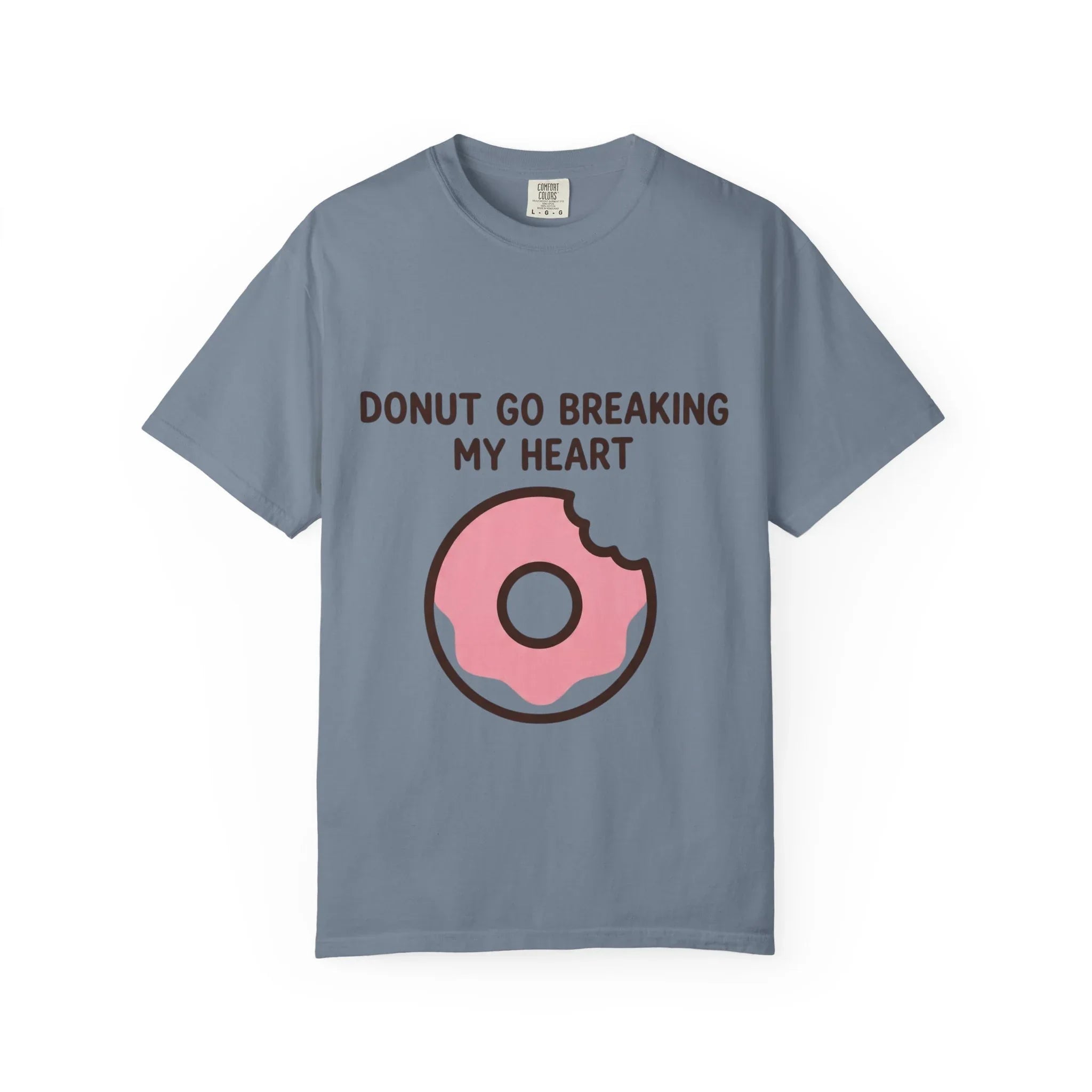 Donut Go Breaking My Heart Shirt, Cute Pink Donut Tee, Funny Food Pun T-Shirt, Dessert Lover Gift, Bakery Brunch Valentine Blue Jean