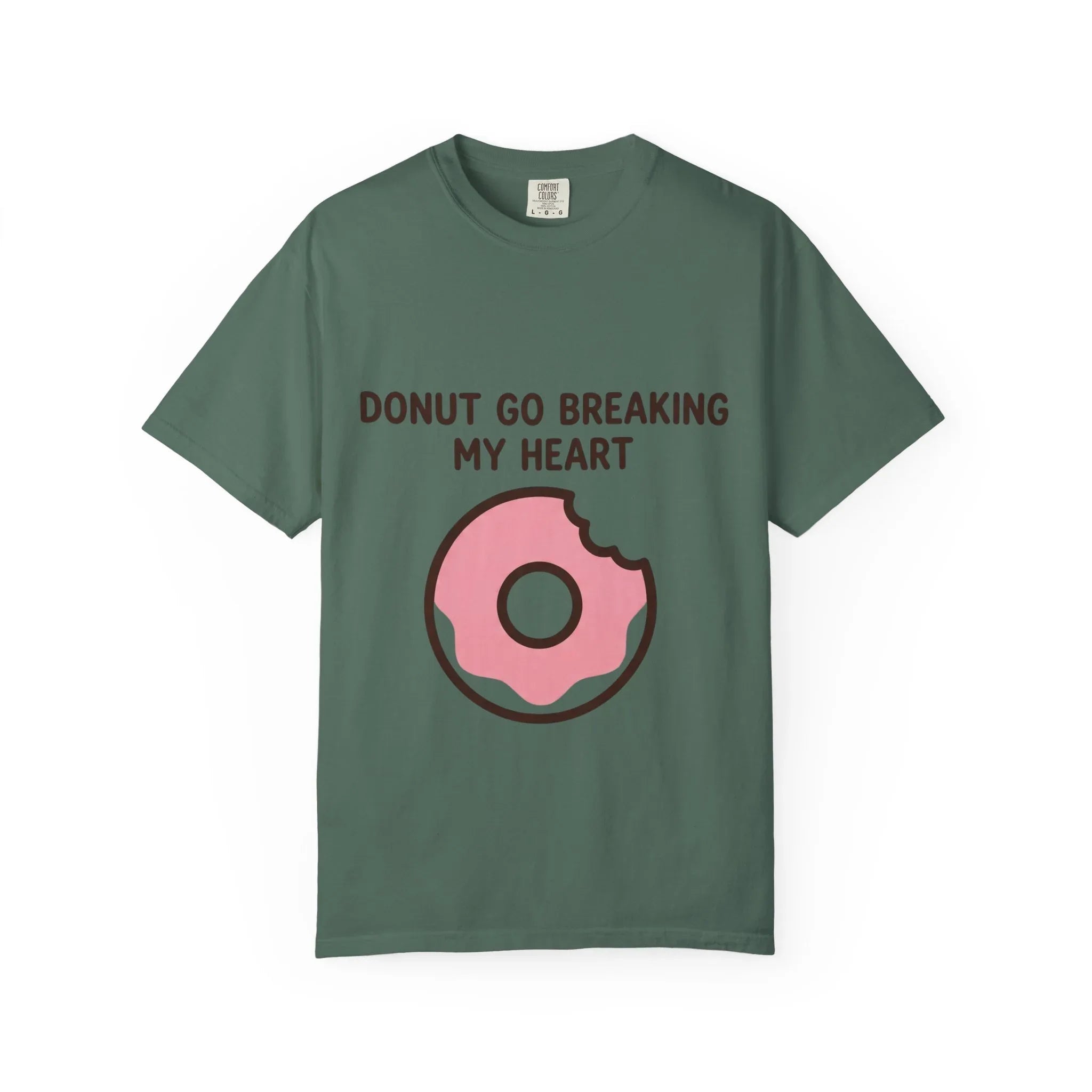 Donut Go Breaking My Heart Shirt, Cute Pink Donut Tee, Funny Food Pun T-Shirt, Dessert Lover Gift, Bakery Brunch Valentine Blue Spruce