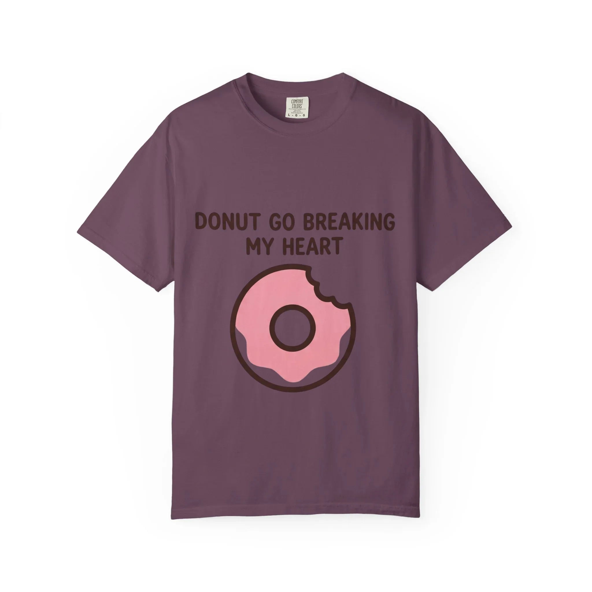 Donut Go Breaking My Heart Shirt, Cute Pink Donut Tee, Funny Food Pun T-Shirt, Dessert Lover Gift, Bakery Brunch Valentine Berry M