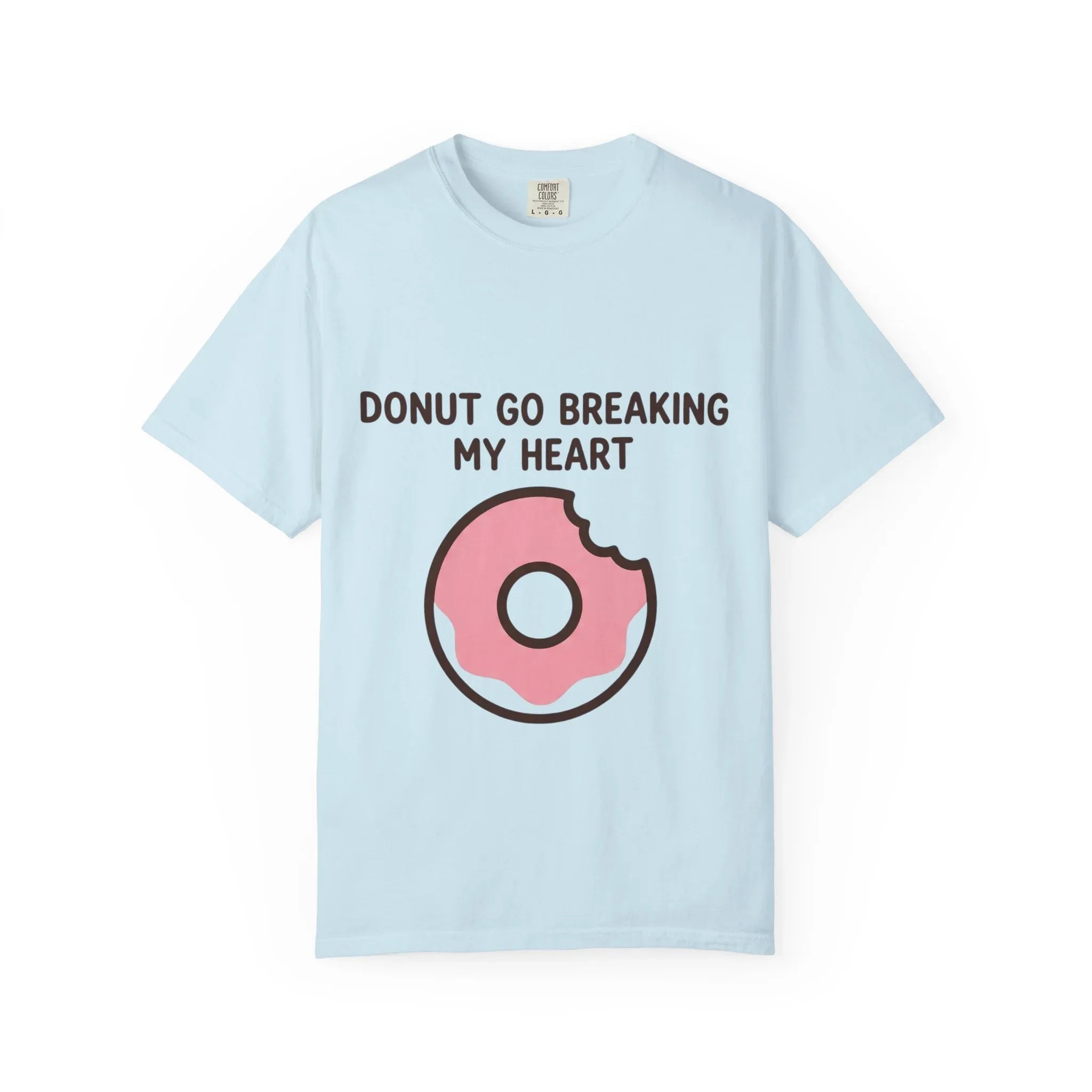 Donut Go Breaking My Heart Shirt, Cute Pink Donut Tee, Funny Food Pun T-Shirt, Dessert Lover Gift, Bakery Brunch Valentine Chambray