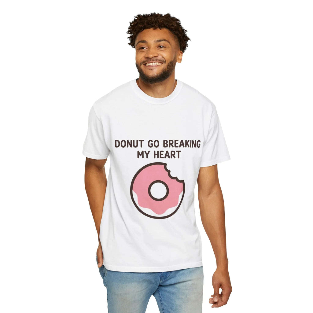 Donut Go Breaking My Heart Shirt, Cute Pink Donut Tee, Funny Food Pun T-Shirt, Dessert Lover Gift, Bakery Brunch Valentine