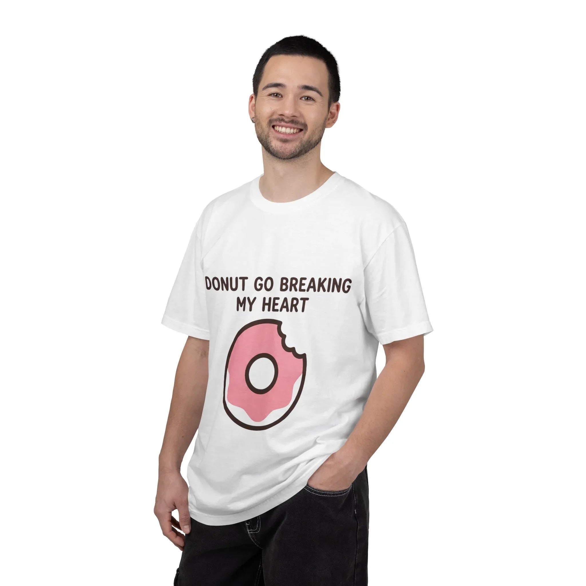 Donut Go Breaking My Heart Shirt, Cute Pink Donut Tee, Funny Food Pun T-Shirt, Dessert Lover Gift, Bakery Brunch Valentine