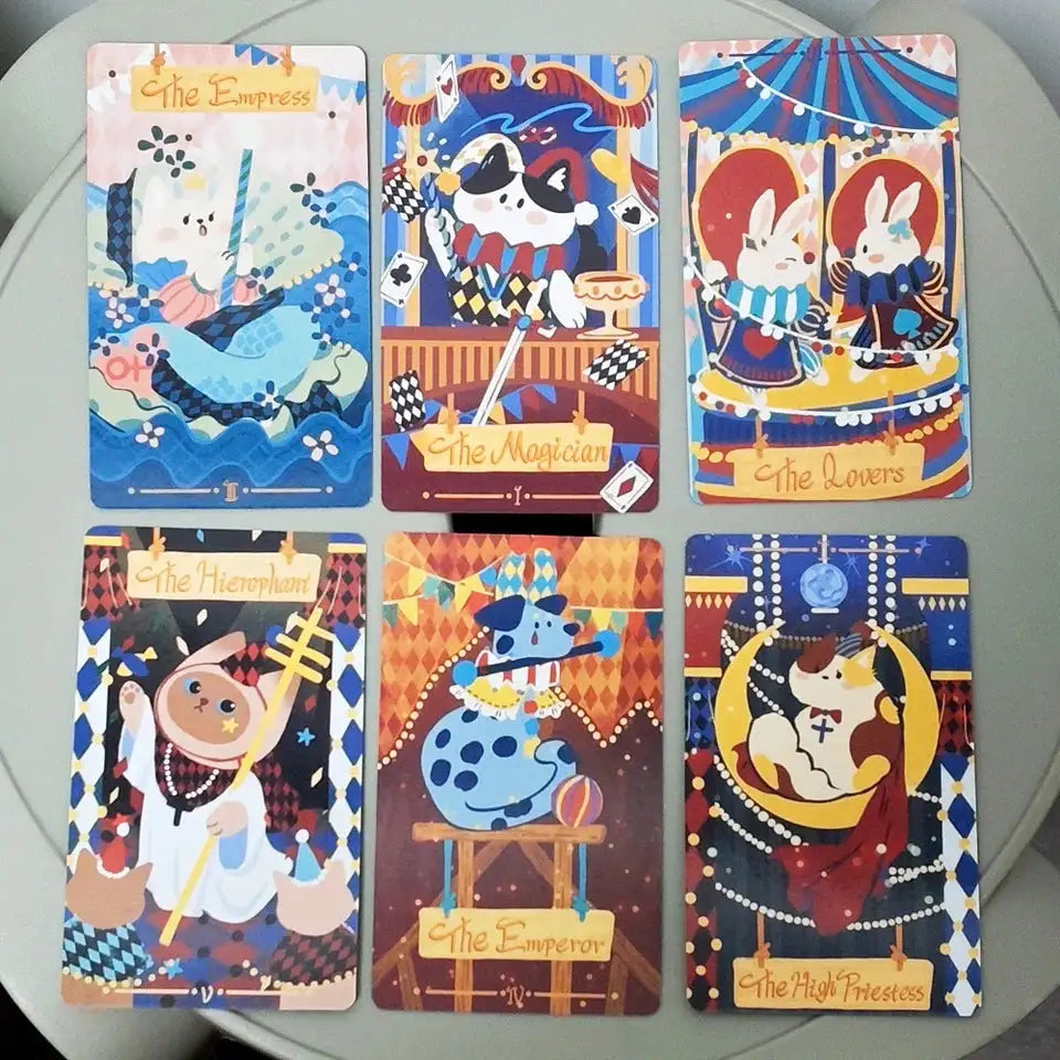 Dramagiac Tarot Deck – 78 Pcs Rider Waite Style Tarot Cards, Blue Edition | Witchy Gift (10.3 x 6 cm)