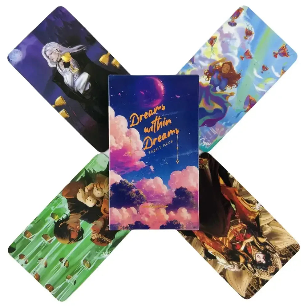 🌙 Dreams Within Dreams Tarot Oracle Deck – Full 78 Cards English Version for Intuitive Divination and Fun Group Play