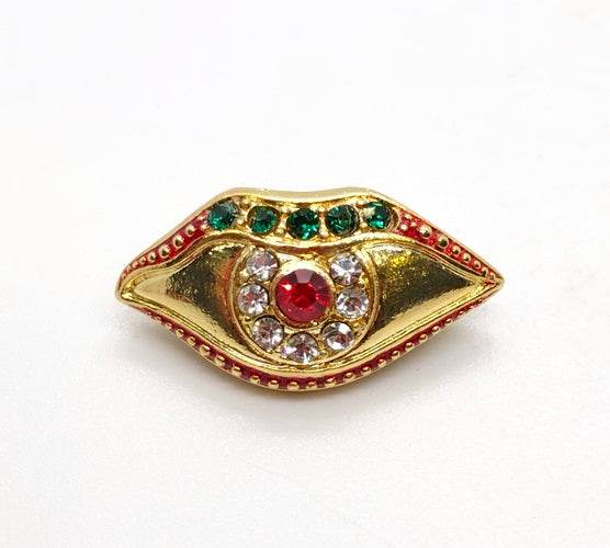 Duang Ta Maha Thep Amulet Gold-Plated Lucky Charm ร้านค้าของฉัน Pink enamel gold shoulder 2K Gold plated shoulder with green enamel 2K-Gold plated shoulder with green enamel-Pink enamel gold shoulder-Satin finish red enamel edge-Gold plated shoulder red enamel edge-Gold satin with red enamel edge-