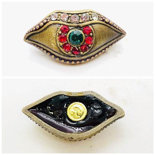Duang Ta Maha Thep Amulet Gold-Plated Lucky Charm ร้านค้าของฉัน Pink enamel gold shoulder 2K Gold plated shoulder with green enamel 2K-Gold plated shoulder with green enamel-Pink enamel gold shoulder-Satin finish red enamel edge-Gold plated shoulder red enamel edge-Gold satin with red enamel edge-