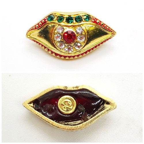Duang Ta Maha Thep Amulet Gold-Plated Lucky Charm ร้านค้าของฉัน Pink enamel gold shoulder 2K Gold plated shoulder with green enamel 2K-Gold plated shoulder with green enamel-Pink enamel gold shoulder-Satin finish red enamel edge-Gold plated shoulder red enamel edge-Gold satin with red enamel edge-