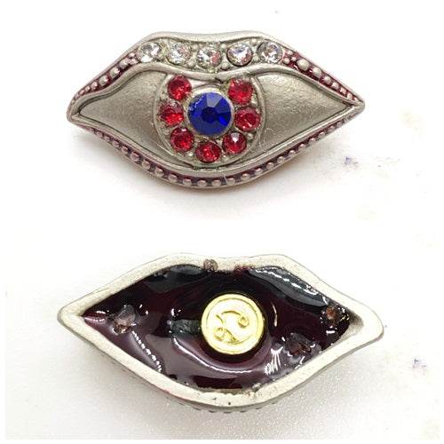 Duang Ta Maha Thep Amulet Gold-Plated Lucky Charm ร้านค้าของฉัน Pink enamel gold shoulder 2K Gold plated shoulder with green enamel 2K-Gold plated shoulder with green enamel-Pink enamel gold shoulder-Satin finish red enamel edge-Gold plated shoulder red enamel edge-Gold satin with red enamel edge-