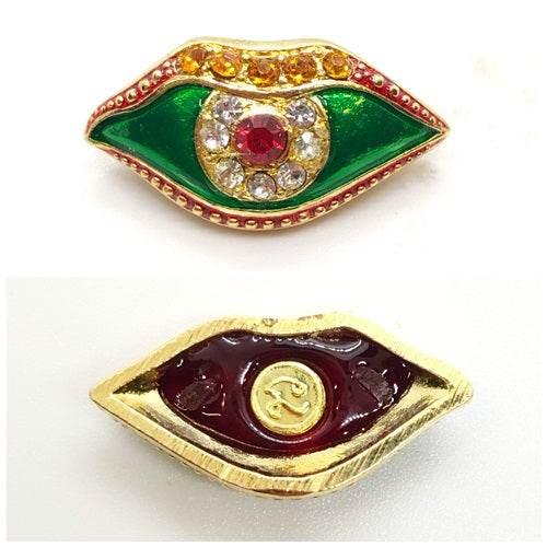 Duang Ta Maha Thep Amulet - Gold-Plated Lucky Charm for Prosperity