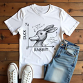 Duck Rabbit Optical Illusion Shirt, Perception Psychology Tee, Philosophy Sketch T-Shirt, Wittgenstein Rabbit Duck, Nerdy Science Gift White