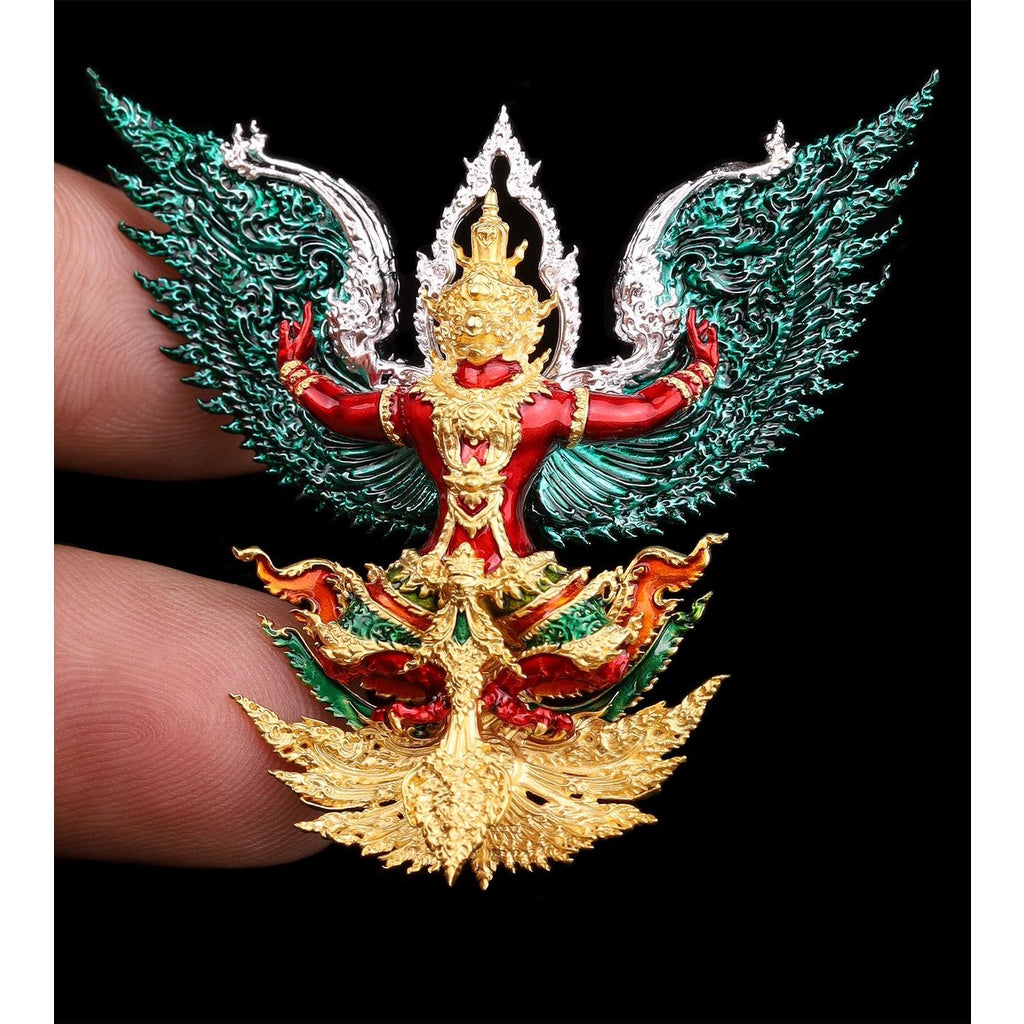 Garuda Phaya Krut Vayu Setth Sacred Amulet – Thai Divine Coin for Wealth, Protection & Power