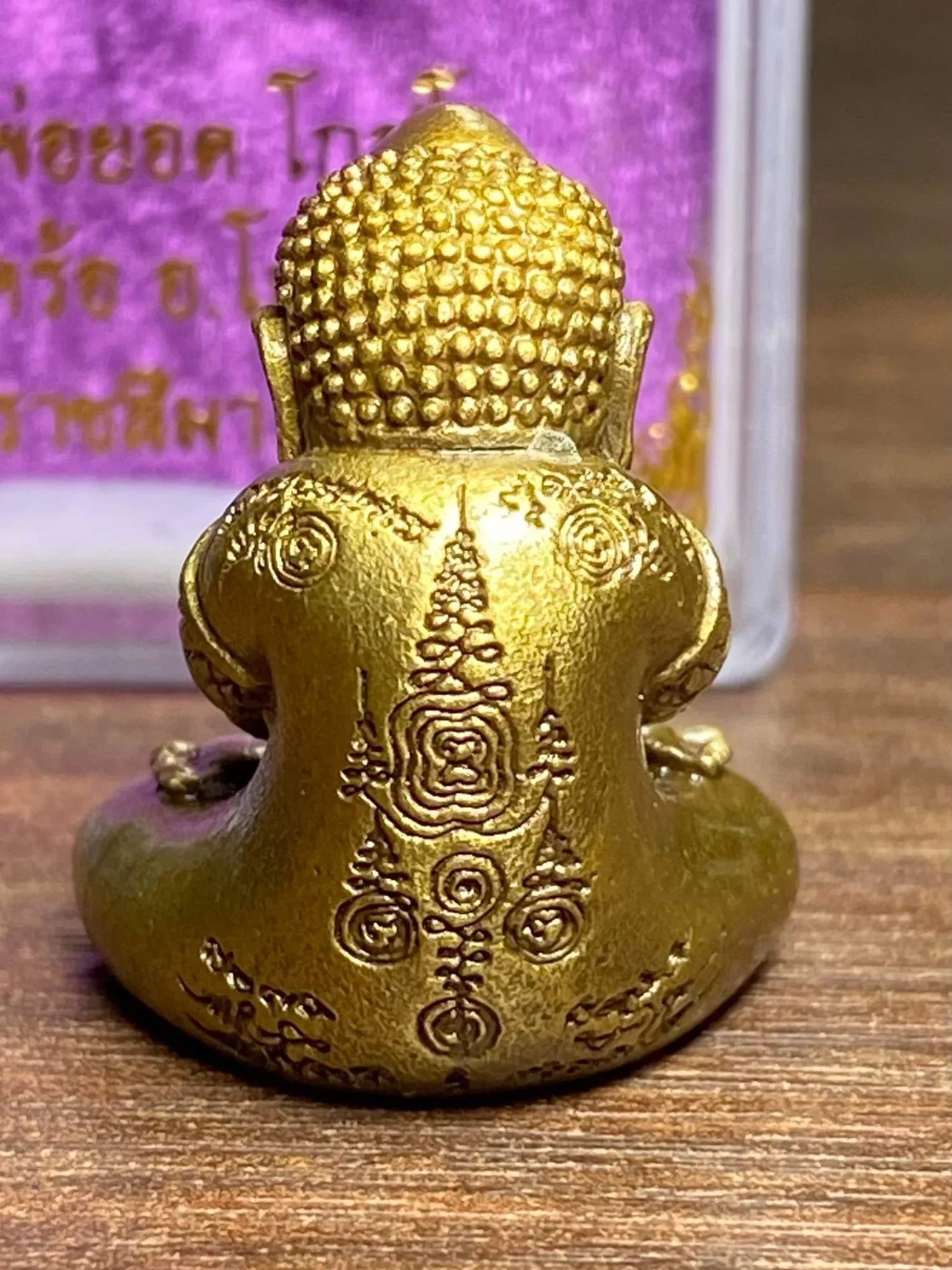✨ Satin Golden Bell Wealth Phra Pidta – “Miracle Fortune & Prosperity” Thai Buddha Amulet by Luang Pho Yod (Wat Takroh, Nakhon Ratchasima 2022)
