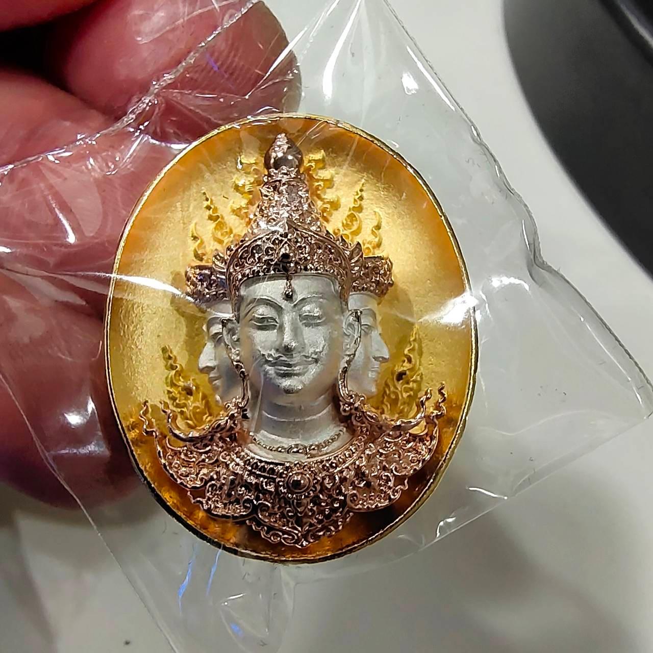 Sacred Phra Phrom Amulet - Phon Phrom Likhit Edition for Prosperity and Protection