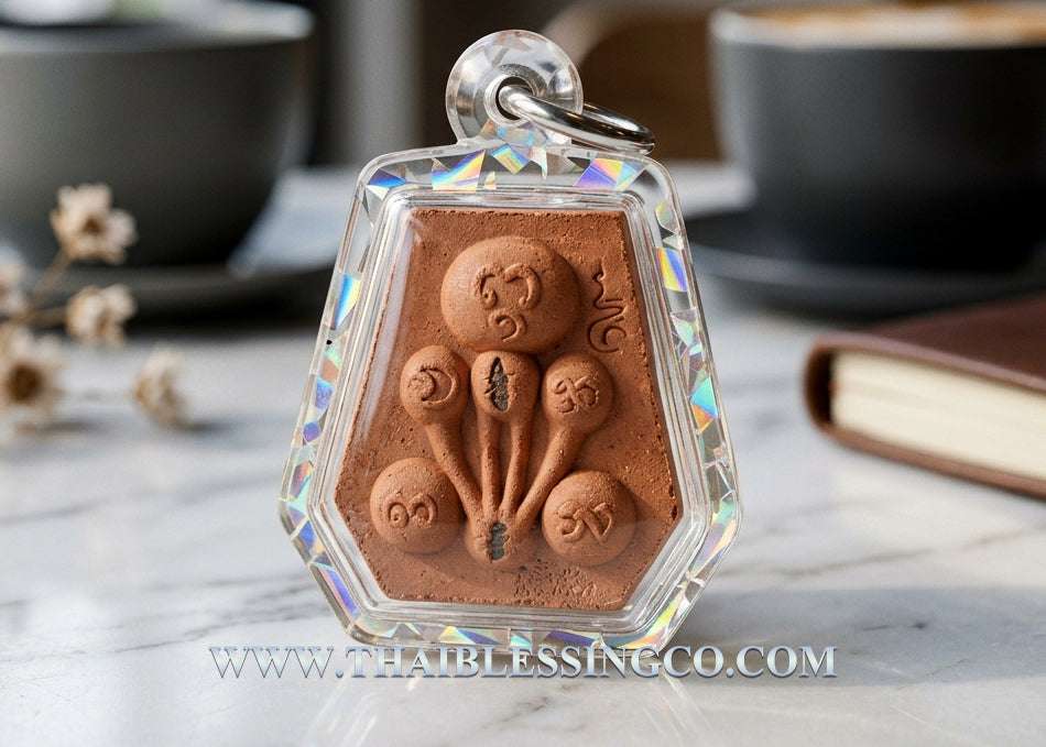 ⛰️ Earthen Hexagonal "Pra Pidta Kadook Pee": The Triple-Master Sovereign of Sacred Minerals & Ancient Protection