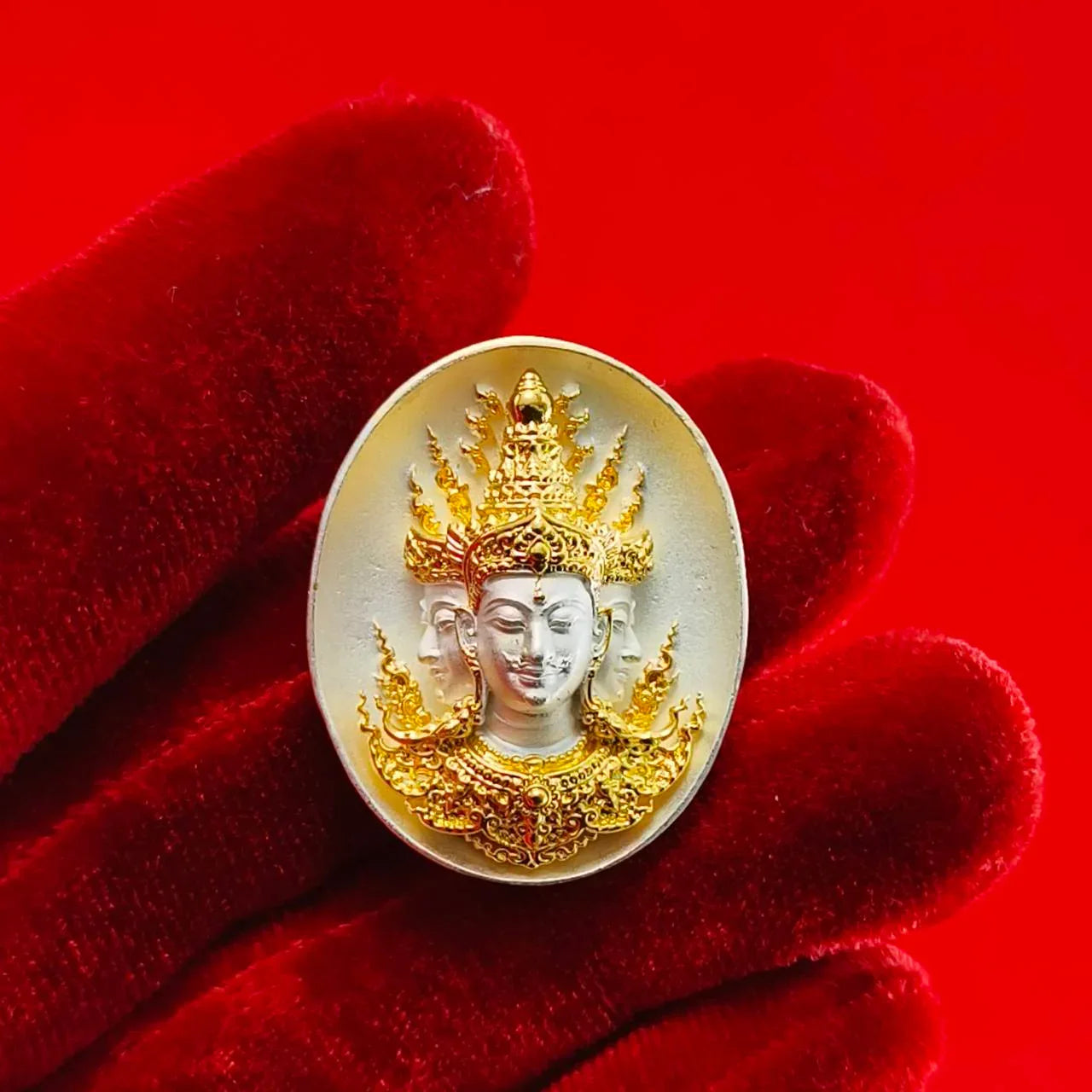 Sacred Phra Phrom Amulet - Phon Phrom Likhit Edition for Prosperity and Protection