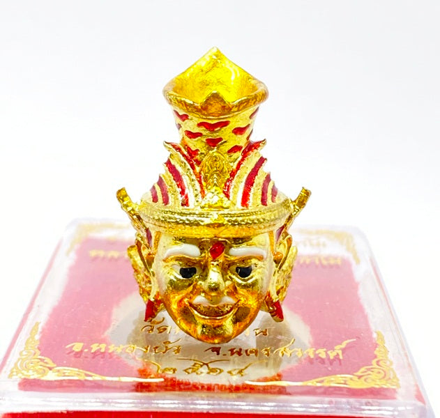 🧘‍♂️✨ Supreme Elder Sage Head Amulet – Chatkan Bu Cha Kru Punyagam Edition for Ultimate Blessings & Protection ทองทิพย์ลงยาสีแดง