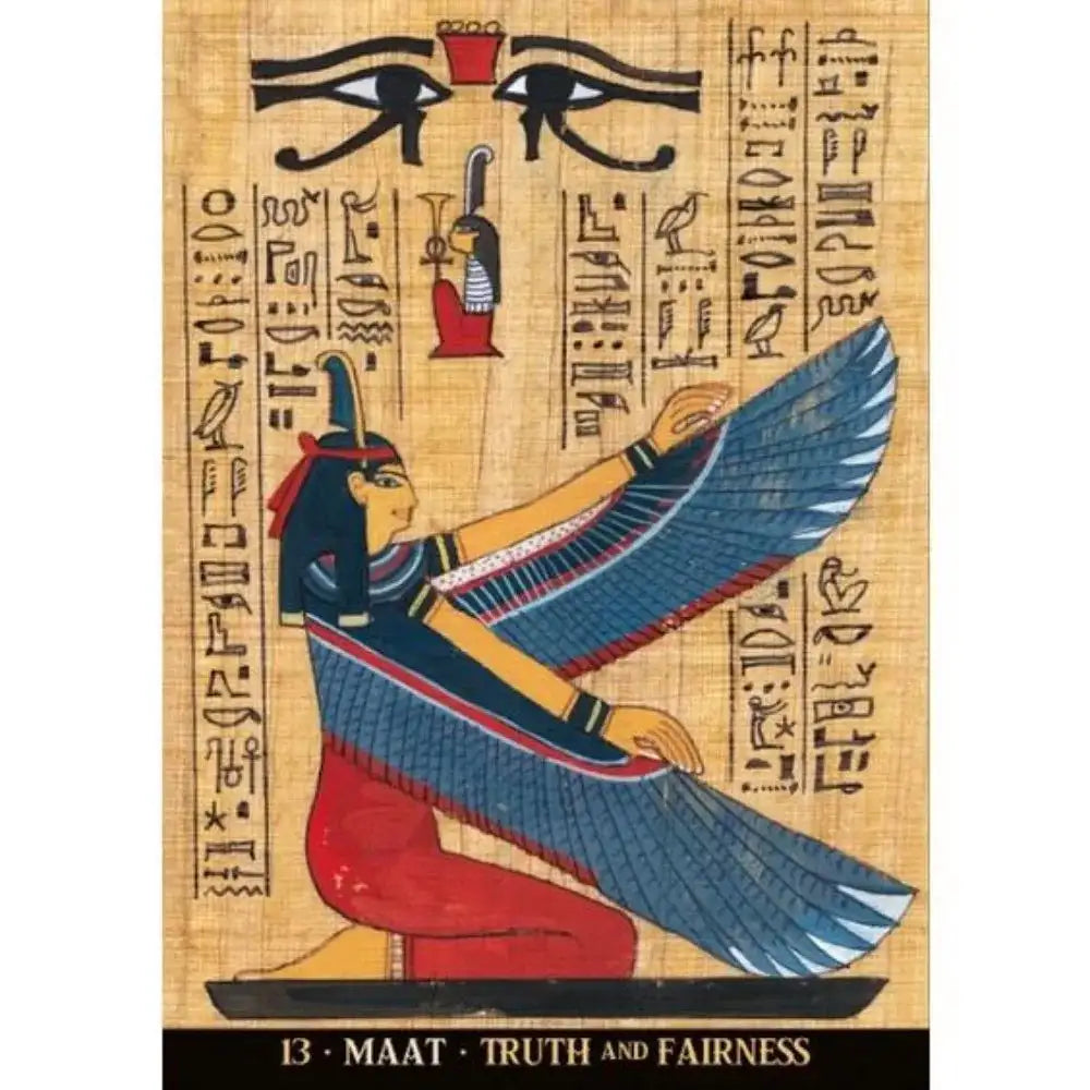 Egyptian Gods Oracle Cards – 36 Cards | Authentic Oracle Deck with Spiritual Symbols | Compact Approx. 11 x 6.5 cm